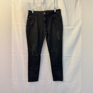 DL1961 Black Skinny Jeans Distressed Modern Fit